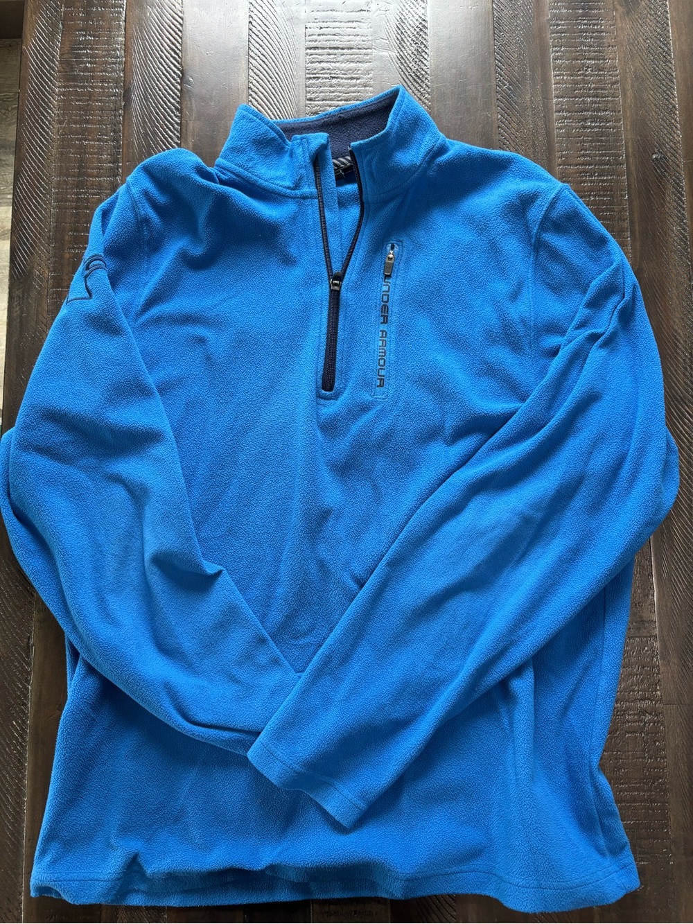 LG Men's Bright Blue Half-Zip Fleece Pullover